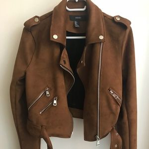 Forever 21 Brown Faux-Suede Jacket